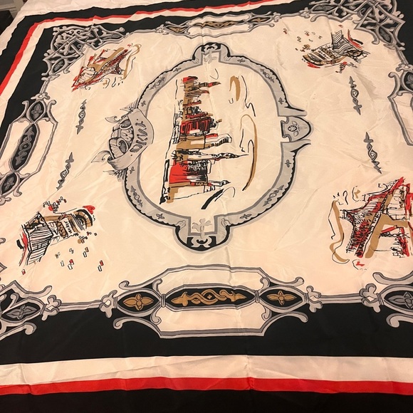 DKNY Graphic Print Vintage  Silk Scarf -  NWT - Picture 11 of 15